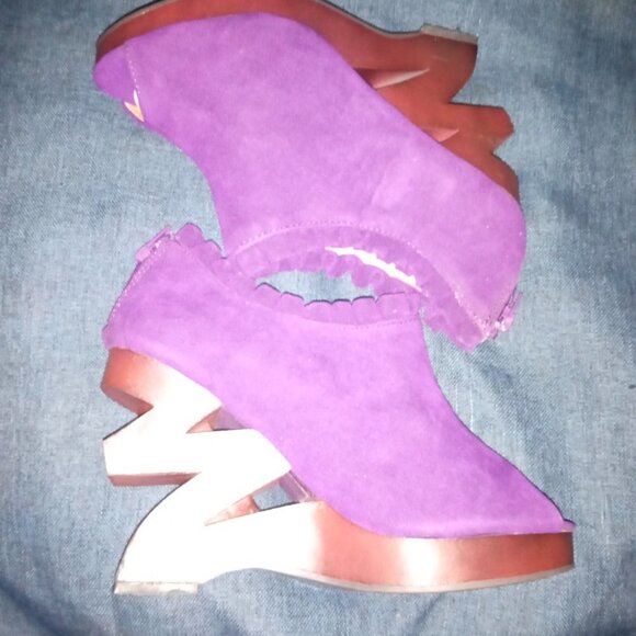 Wild Rose " RARE BUT ROYAL "Wedge Heel Espadrille Rare Zig Zag  Heel(BRAND NEW!! - Picture 3 of 5